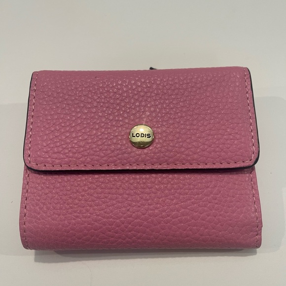 Lodis Pink Kate French Purse Leather Women's Wallet - Picture 1 of 5